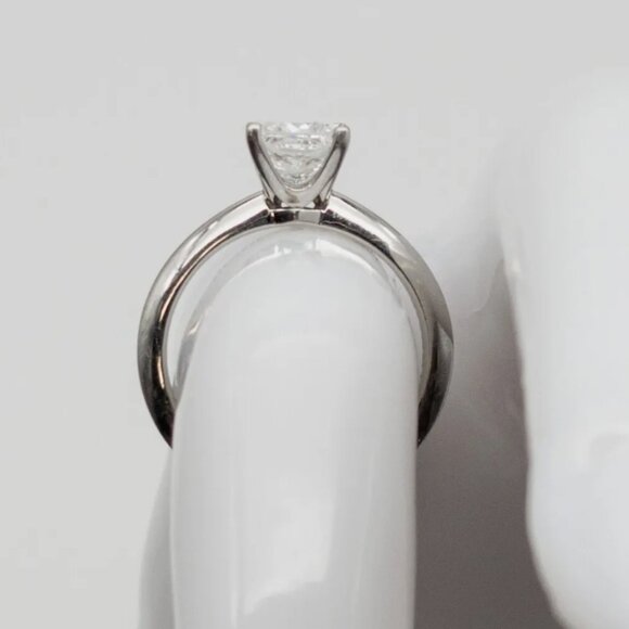 TIFFANY & CO PRINCESS CUT DIAMOND 1CT+ WEDDING RING WITH BOX AND PAPER - Picture 7 of 8